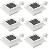 vidaXL Lampe solaire à LED carrée d'extérieur 6 pcs 12 cm Blanc