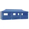 vidaXL Tente de réception pliable avec 8 parois 3x9 m Bleu