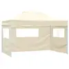 vidaXL Tente pliable avec 3 parois 3 x 4,5 m Crème