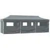 vidaXL Tente de réception pliable avec 8 parois 3 x 9 m Anthracite