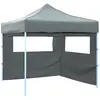 vidaXL Tente de réception escamotable avec 2 parois 3x3 m Anthracite