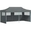 vidaXL Tente de réception pliable avec parois 3 x 6 m Anthracite