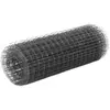 vidaXL Grillage acier avec revêtement en PVC 25x0,5 m gris
