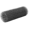 vidaXL Grillage Acier avec revêtement en PVC 10x0,5 m Gris