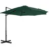 vidaXL Parasol en porte-à-faux et poteau en aluminium 300 cm Vert