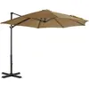 vidaXL Parasol en porte-à-faux avec poteau en aluminium 300 cm Taupe