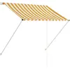 vidaXL Auvent rétractable 150x150 cm Jaune et blanc