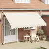 vidaXL Auvent manuel rétractable 400 cm Crème