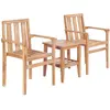 vidaXL Ensemble de bistro 3 pcs Teck solide
