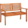 vidaXL Banc de jardin 2 places 120 cm Bois d'eucalyptus solide
