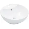 vidaXL Lavabo avec trop-plein 46,5 x 18 cm Céramique Blanc