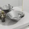 vidaXL Lavabo 42 x 14 cm Céramique Argenté