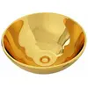 vidaXL Lavabo 32,5 x 14 cm Céramique Doré