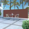 vidaXL Auvent latéral rétractable 160 x 500 cm Marron