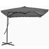 vidaXL Parasol d'extérieur avec mât en acier 250 x 250 cm Anthracite