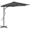 vidaXL Parasol d'extérieur avec poteau en acier 300 cm Anthracite