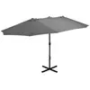 Vidaxl - Parasol d'extérieur poteau en aluminium 460x270 cm anthracite
