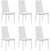 vidaXL Chaises à manger lot de 6 blanc similicuir