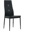 vidaXL Chaises à manger lot de 6 noir similicuir