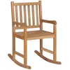 vidaXL Chaise à bascule bois de teck massif