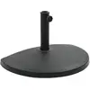 vidaXL Socle demi-rond de parasol Polyrésine 15 kg Noir