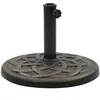 vidaXL Socle rond de parasol Polyrésine 19 kg Bronze