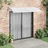 vidaXL Auvent de porte - Gris, 240x100 cm - Polycarbonate
