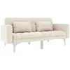 vidaXL Canapé-lit crème tissu 247216