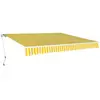 vidaXL Auvent pliable manuel 400 cm Jaune/blanc