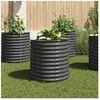 vidaXL Lit surélevé de jardin 80x80x81 cm Acier galvanisé Gris