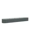 vidaXL Lit surélevé de jardin 400x80x44 cm Acier galvanisé Gris