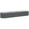 vidaXL Lit surélevé de jardin 320x80x44 cm Acier galvanisé Gris