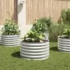 vidaXL Lit surélevé de jardin 80x80x44 cm Acier galvanisé Argenté