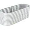vidaXL Lit surélevé de jardin 240x80x81 cm Acier galvanisé Argenté