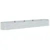 vidaXL Lit surélevé de jardin 400x80x44 cm Acier galvanisé Argenté