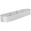 vidaXL Lit surélevé de jardin 320x80x44 cm Acier galvanisé Argenté