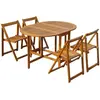 vidaXL Mobilier à dîner d'extérieur pliable 5 pcs Bois d'acacia solide