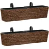 vidaXL Jardinières 2 pcs Jacinthe d'eau Marron