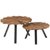 vidaXL Tables basses 2 pcs Bois de récupération massif