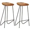 vidaXL Tabourets de bar lot de 2 bois d'acacia massif