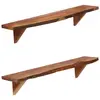 vidaXL Étagères murales 2 pcs 90x20x18 cm Bois d'acacia massif