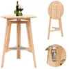 vidaXL Table de bar pliable 78 cm Bois de sapin