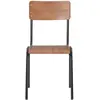 vidaXL Chaises à manger lot de 4 marron contreplaqué solide et acier