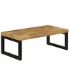vidaXL Table basse 100x50x35 cm Bois de manguier solide et acier