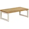 vidaXL Table basse 100x50x35 cm Bois de manguier solide et acier