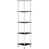 vidaXL Étagère 5 niveaux Noir 30x30x130 cm Verre trempé