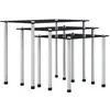 vidaXL Tables gigognes 3 pcs Noir Verre trempé