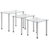 vidaXL Tables gigognes 3 pcs Transparent Verre trempé