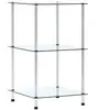 vidaXL Étagère 3 niveaux Transparent 40x40x67 cm Verre trempé