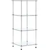 vidaXL Étagère 4 niveaux Transparent 40x40x100 cm Verre trempé